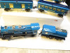 MTH TRAINS - BLUE COMET TINPLATE 1062-1 #263E STEAM LOCO & 4  CAR SET- W16