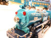 MTH TRAINS - BLUE COMET TINPLATE 1062-1 #263E STEAM LOCO & 4  CAR SET- W16