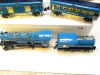 MTH TRAINS - BLUE COMET TINPLATE 1062-1 #263E STEAM LOCO & 4  CAR SET- W16