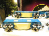 MTH TRAINS - BLUE COMET TINPLATE 1062-1 #263E STEAM LOCO & 4  CAR SET- W16