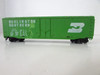 HO Burlington Northern 100024 50'  Box Car Green missing brake wheel E4