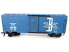 HO Tyco Boston & Maine Blue Boxcar #77711 Blue Sliding Doors  E4