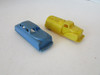 Vtg Renwal Vehicles Hard Plastic #143 Car Blue & #148 Yellow Oil Truck HO H7-e