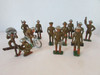 12 Manoil Lead Army Soldiers British WWI Courier Parachuter approx 3.25" H7-b