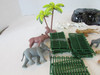 Lot of Safari Animals Wild Life Figures & Accessories Fencing Mountain L7