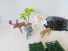 Lot of Safari Animals Wild Life Figures & Accessories Fencing Mountain L7
