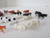 Assorted HO Figures 19 pcs  Cows Cattle Steers Milk Cows Free Standing  L/N  H3