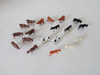 Assorted HO Figures 19 pcs  Cows Cattle Steers Milk Cows Free Standing  L/N  H3