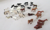 Assorted HO Figures Horses  25 pcs Free Standing  Brown White Black  L/N  H3
