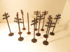 12 TELEPHONE POLES FOR 0/027 SCALE TRAINS- EXC.- DIFFERENT SHADES- S31EE