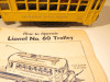 LIONEL TRAINS - POST-WAR #60 MOTORIZED TROLLEY- RUNS FINE- LOOSE ROOF-S31F