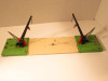 LIONEL TRAINS- PRE-WAR #47 DUAL CROSING GATE- TINPLATE-WORKS/LIGHTS FINE-S25