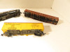HO TRAINS VINTAGE FIVE FREIGHT  CARS- GOOD FOR PARTS- SALE -HB9