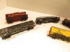 HO TRAINS VINTAGE FIVE FREIGHT  CARS- GOOD FOR PARTS- SALE -HB9