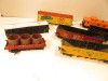 HO TRAINS VINTAGE SEVEN HO CARS(B) - SOME COMPLETE/SOME PARTS- SEE PICS- PR1