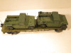 GREEN ARMY FLAT CAR W/TWO MILITARY VEHICLES - EXC - 0/027 SCALE - M12