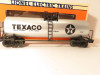 LIONEL- 17904 TEXACO  STANDARD 'O' TANK CAR  - D/C TRUCKS-  NEW - BXD- HC4