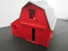 Vtg Bachmann Plasticville Red Barn  Grey Roof O Scale Missing red vent Caps   PR