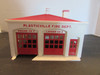 Vtg Bachmann Plasticville FH-4  Fire Dept Building O Scale Chipped Front Base PR