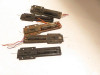 HO TRAINS - FIVE SWITCH MACHINES- NOT TESTED- PARTS-  SR155
