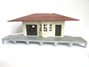 Plasticville Passenger Station O Not Built Brown Roof Grey Platform & Doors PR