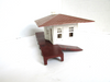 Plasticville Passenger Station O Not Built Brown Roof & Platform  PR