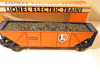 LIONEL - 19303- LIONEL LINES HOPPER W/COAL LOAD- BLUE & ORANGE- 0/027- L/N - B24