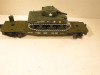 GREEN ARMY FLAT CAR W/DIE CAST TANK -  EXC - 0/027 SCALE- M51
