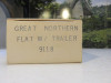 LIONEL - 9118 GREAT NORTHERN FLAT W/TRAILER- WRONG BOX - 0/027- LN  B21