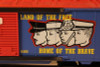 VINTAGE K-LINE TRAINS - 6460- AMERICA SALUTES THE TROOPS- BOXCAR- 0/027  B3-
