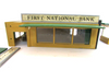 Bachmann Plasticville HO First National Bank HO Building kit Incomplete  PR