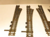 HO TRAINS ATLAS - TWO PAIRS OF MANUAL BRASS SWITCH TRACKS- FAIR- M58