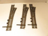 HO TRAINS ATLAS - THREE BRASS MANUAL LEFT HAND SWITCH TRACKS- FAIR -SR75 HO TRAINS ATLAS - THREE BRASS MANUAL LEFT HAND SWITCH TRACKS- FAIR -SR75