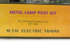MTH TRAINS - 1030 - #59 MAROON GOOSENECK STREET LAMP SET- DIECAST - NEW- SH