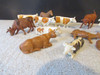 Model Railroad 0-027 Farm Animals Brown White Cows Bulls Horses H5d