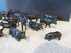 Model Railroad 0-027 Farm Animals Black Cows Pigs Horses Look H5e