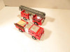 VINTAGE DIECAST - TWO FIRE ENGINES- APPROX 4 3/4" LONG- GOOD- S31A