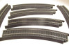 HO LIFE-LIKE POWER-LOC TRACK- 18" RADIUS STEEL CURVES- 8 SECTIONS- LN .- HH1|297363753179