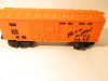 LIONEL TRAIN POST-WAR  6014 ORANGE FRISCO BOXCAR- 027- EXC.- H52