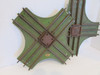 Lionel No.20 Pre War Standard Gauge 90 Degree Crossing Green w/Plaque Pair W79