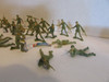Vtg Asst of 2"-2.25" Army Figures All Poses Olive Green Laying Standing 23 pc H5