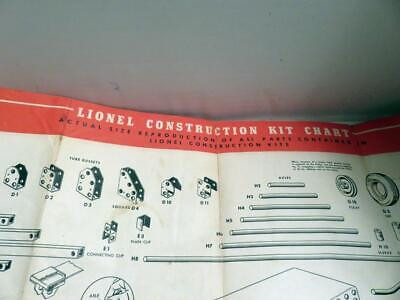 LIONEL POSTWAR TRAINS 1948 CONSTRUCTION KIT CATALOG WITH CHART GOOD