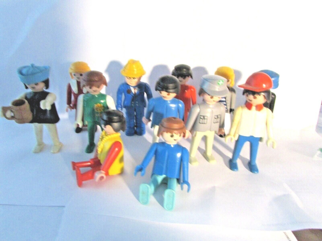 VINTAGE PLAYMOBIL GEOBRA 12 ASSORTED TOY FIGURES POSEABLE 1974