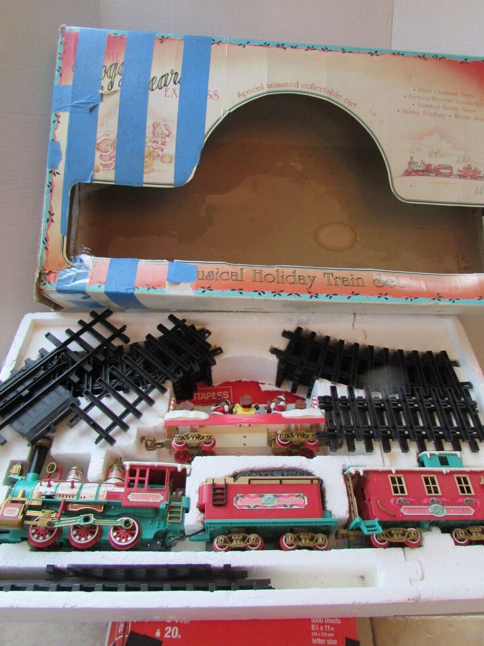 New Bright 181 Logger Bears Animated Musical Holiday Train Set