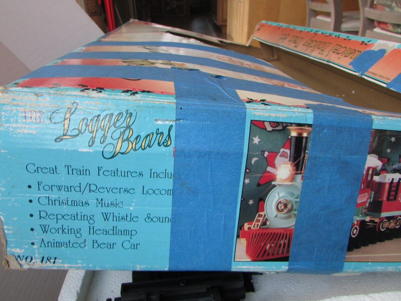 New Bright 181 Logger Bears Animated Musical Holiday Train Set