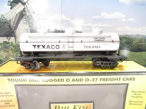 MTH TRAINS - 30-7362 - TEXACO 3 DOME TANK CAR- EXC. - 0/027- BOXED- SH