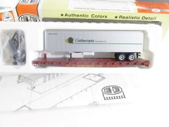 HO TRAINS CON-COR UNION PACIFIC 45 CORNUCOPIA TLR FLAT CAR KIT NEW- S31TT