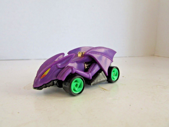 HOT WHEELS 1985 DIECAST SPEED DEMONS PURPLE CAR GREEN SPOKES  1/64TH  H2