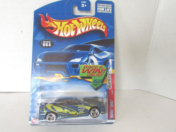 MATTEL 54358 HOT WHEELS DIECAST CAR HONDA CIVIC TUNERS BLUE  NEW  LotD