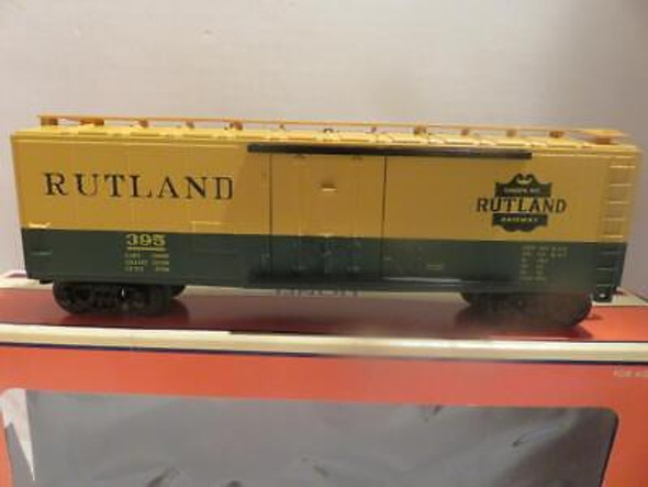 LIONEL TRAINS 19552 - RUTLAND STANDARD 'O' BOXCAR - D/C TRUCKS - 0/027 NEW- B25
